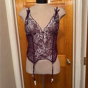 Avidlove Purple Lace Bustier Top